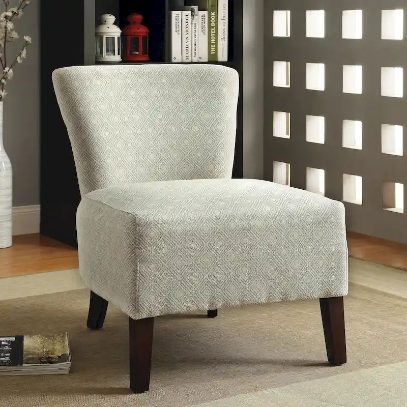 Modern Upholstered Icarus Pattern Lounge Chair