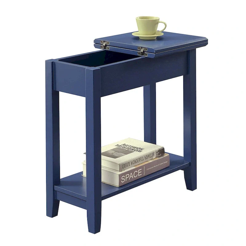 Flip Top End Table with Shelf