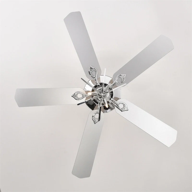52  Dual Wood 5-Blade Crystal Ceiling Fan with Remote