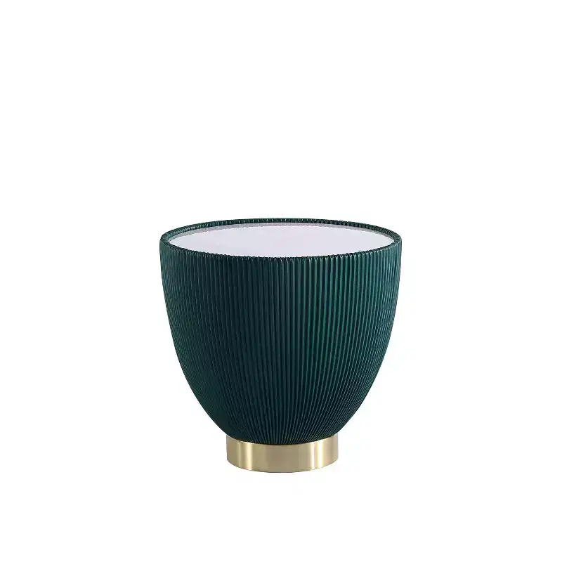 Manhattan Comfort Anderson Modern Leatherette Upholstered End Table with Ceramic Faux Marble Tabletop