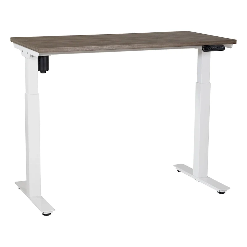 Walnut / White / Black Electric Height-Adjustable Standing Desk – Single