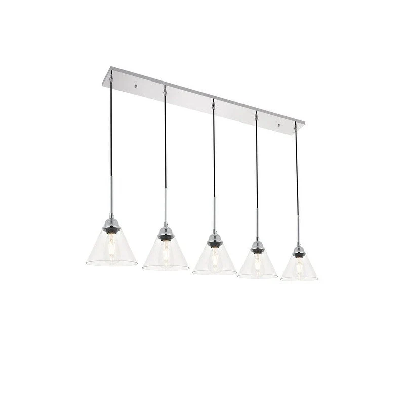 Histoire 5 light chrome Pendant