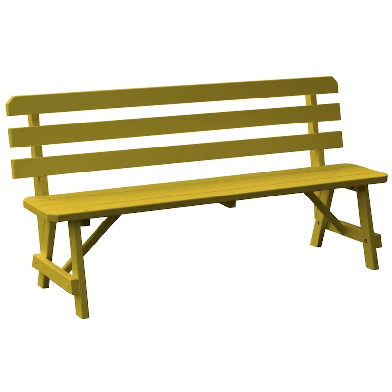 Pine 5' Traditional Backed Bench