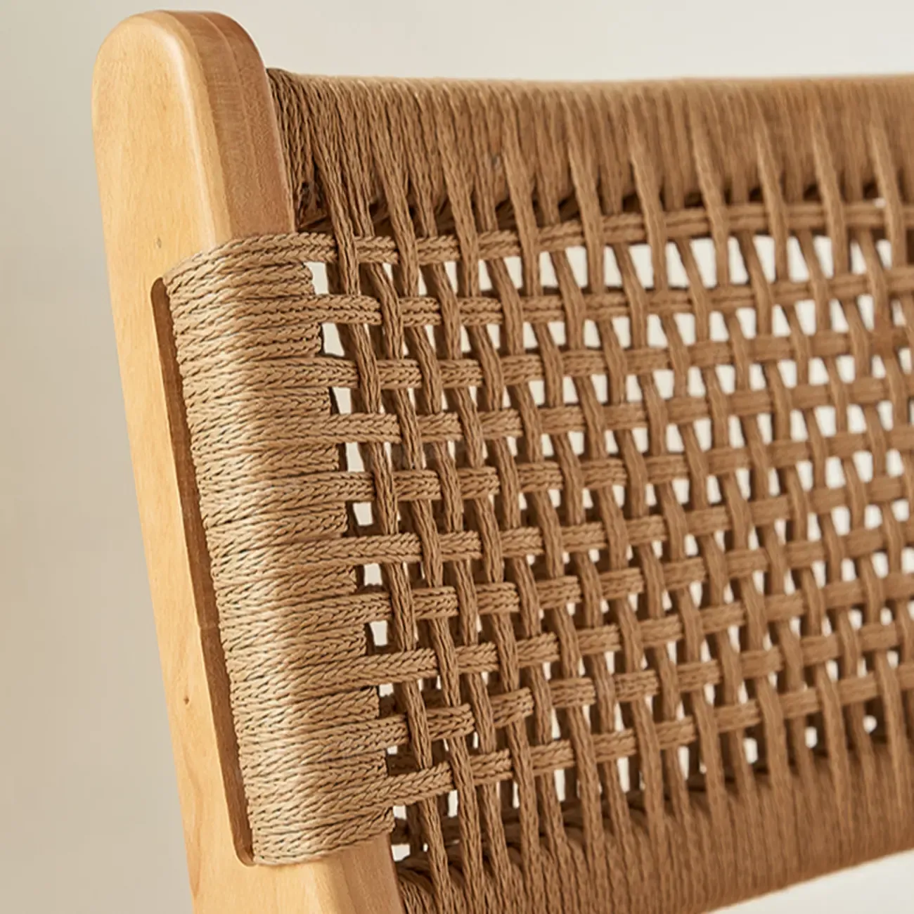 Scandinavian Wooden Ratten Bar Stool