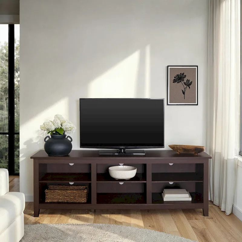 Middlebrook Designs 70-inch Wooden TV Stand with Open Storage