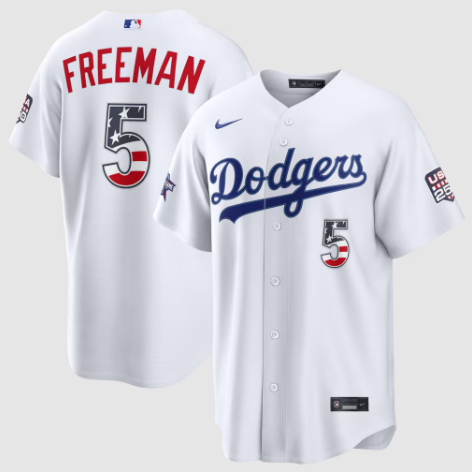 2026 All-Star Edition Stars & Stripes Los Angeles Dodgers Freddie Freeman White Stadium Jersey