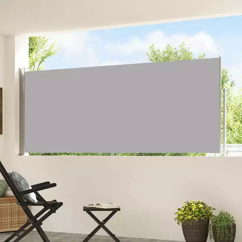 vidaXL Side Awning Grey