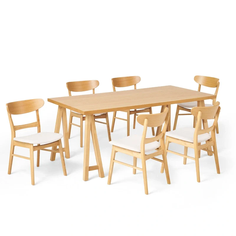 Idalia Mid-Century Modern 7 Piece Dining Set by Christopher Knight Home