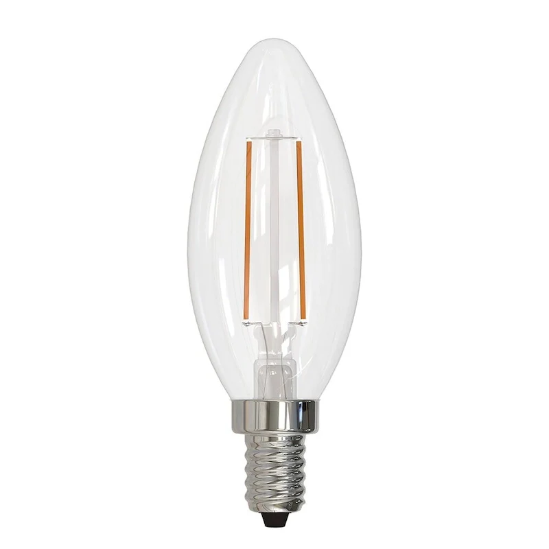 Bulbrite Pack of (8) 4 Watt Dimmable Clear Filament B11 Candelabra (E12) LED Bulb
