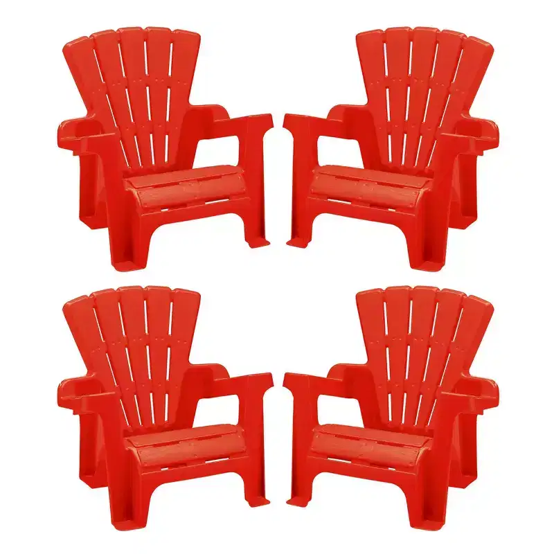 American Plastic Toys Inc. 4pk Adirondack Chair Seating Sets - Red