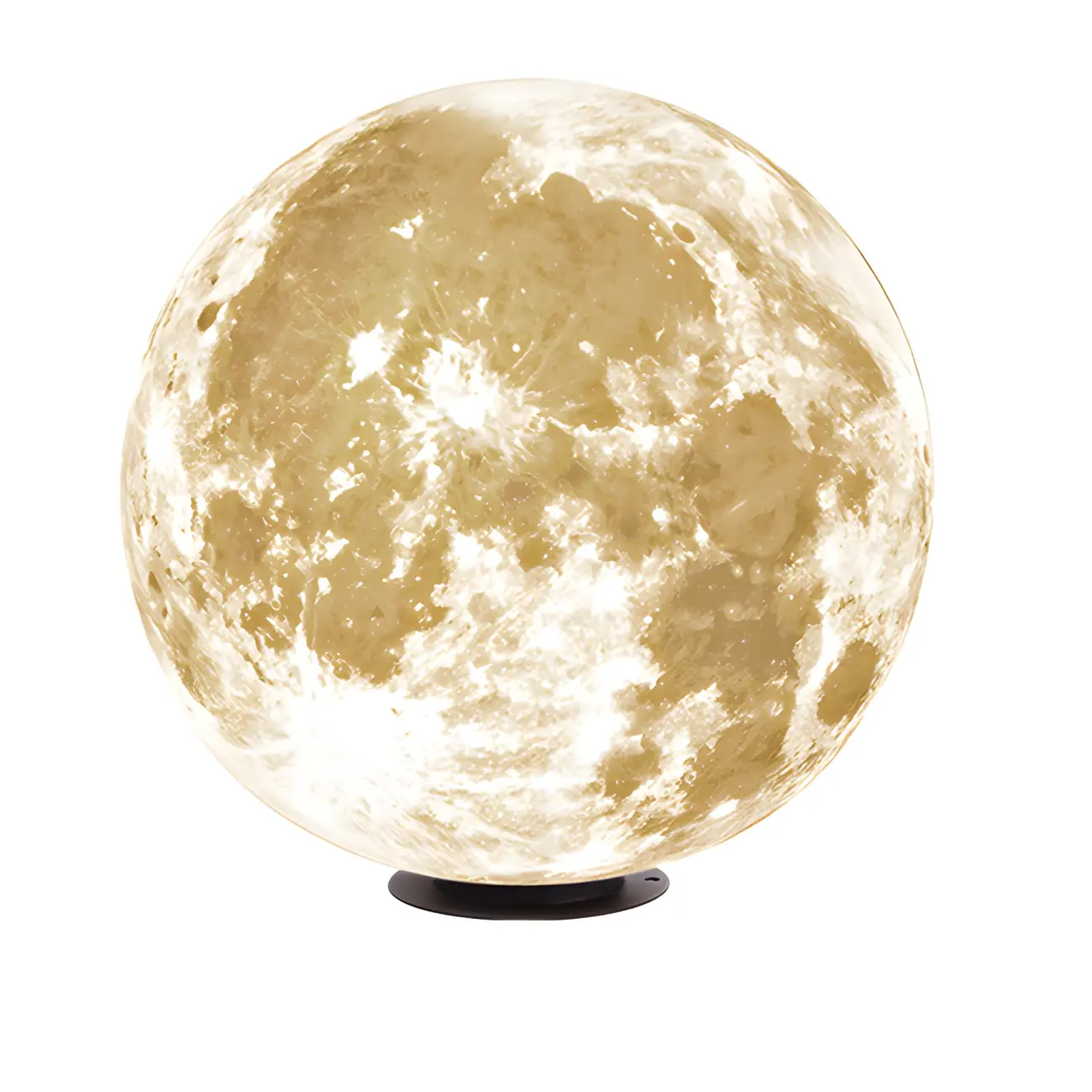White Resin Moon-Shaped Post Cap Light