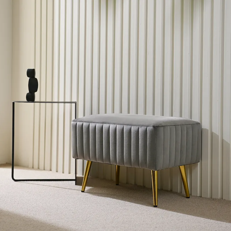 CO-Z 24-inch Modern Upholstered Entryway Bench with Velvet Seat