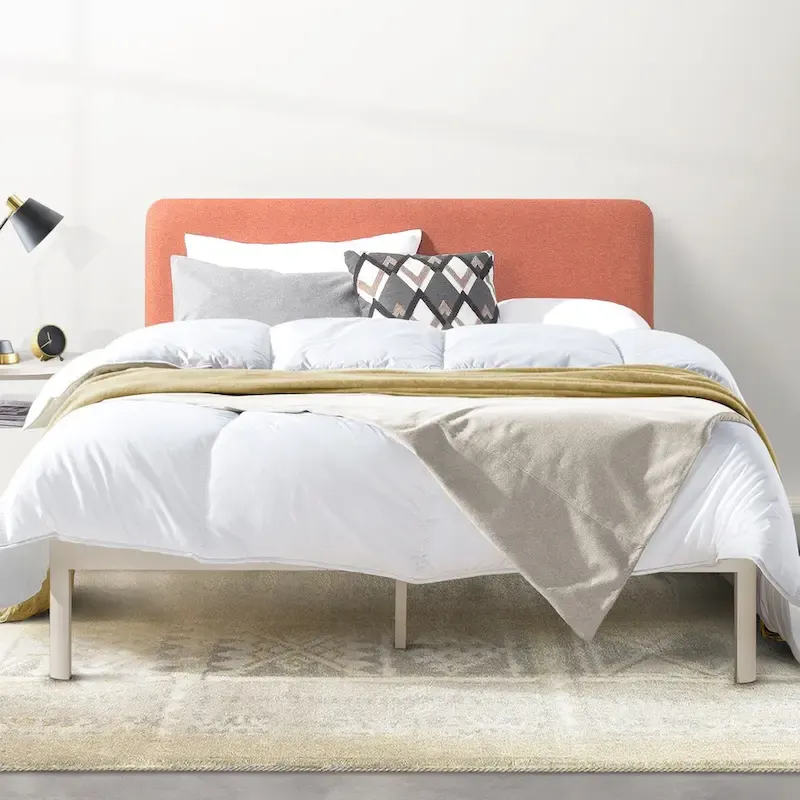 KERT Upholstered Metal Platform Bed By Crown Comfort