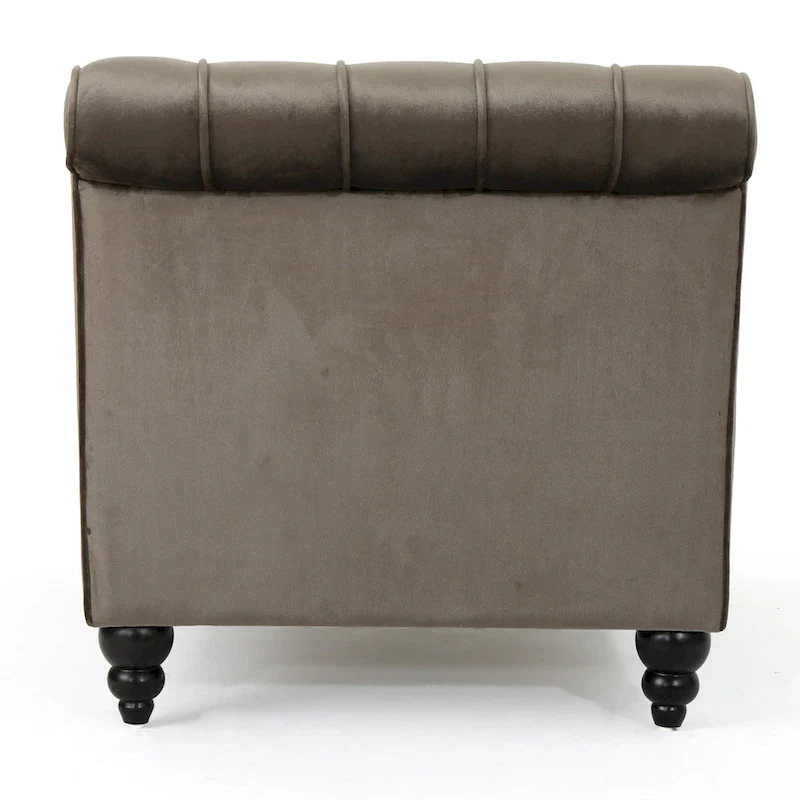 Rubie Modern Glam Tufted Velvet Chaise Lounge by Christopher Knight Home