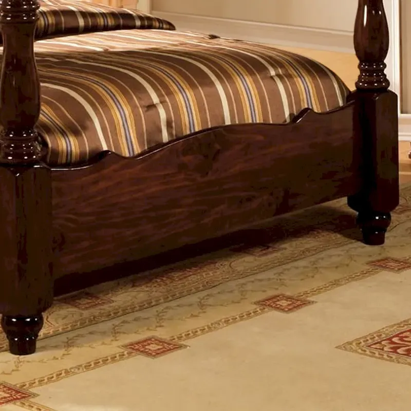 Dark Pine Four Poster Bed - Queen/King/California King