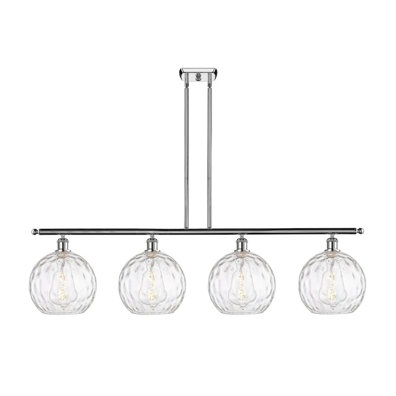 Innovations Lighting Athens Water Glass - 4 Light 48  Island Light