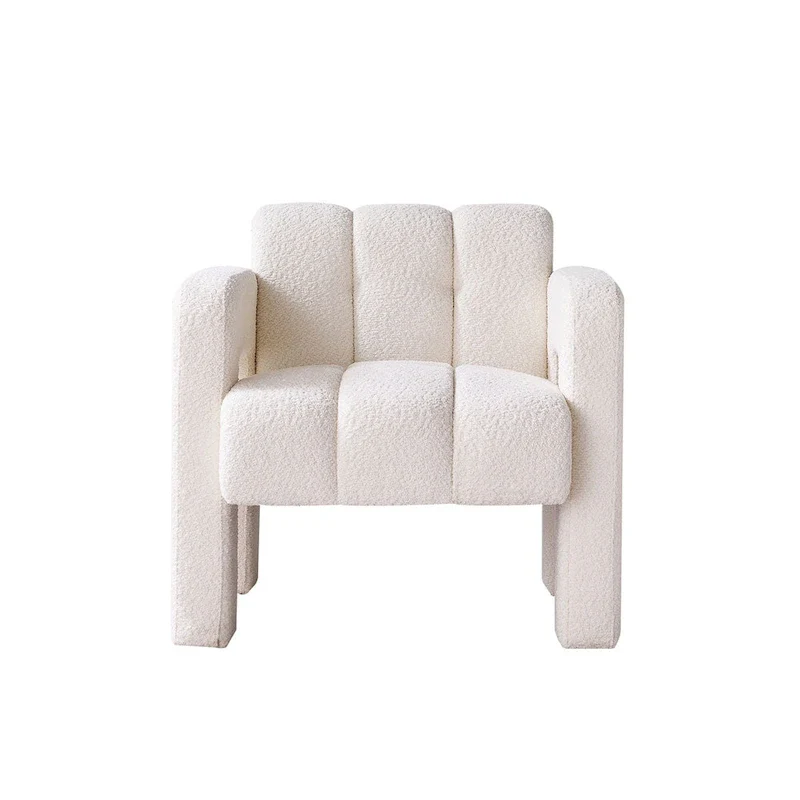 31.10 Wide Boucle Upholstered Accent Chair