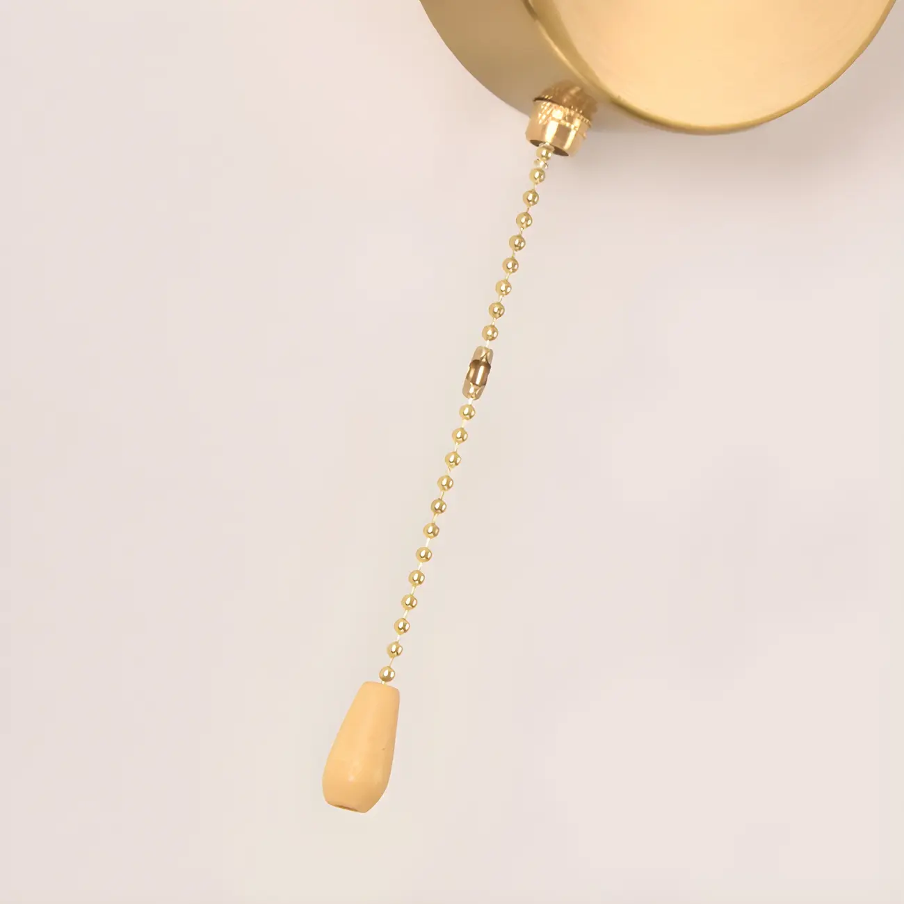 Modern Gold White Ceramic Pull Chain Wall Sconce