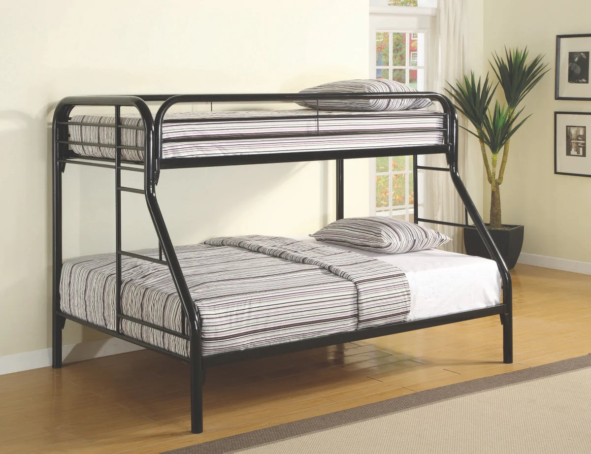 Jacob Twin over Full Metal Bunk Bed in Blue or Black