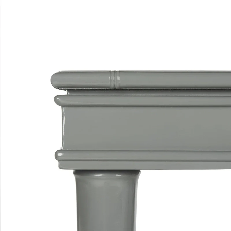 Modern Coastal Writing Desk with 1 Drawer - Bamboo-Inspired Wood Frame Office Furniture