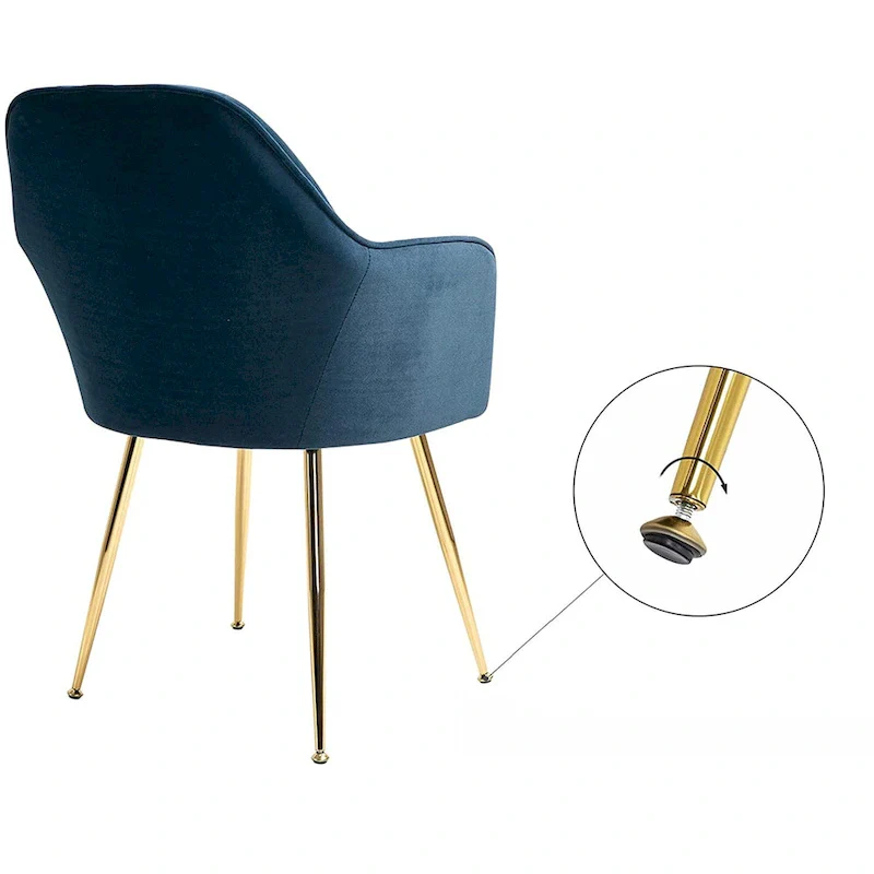 Upholstered Dining Chair (Set of 6) Velvet Accent Arm Chair