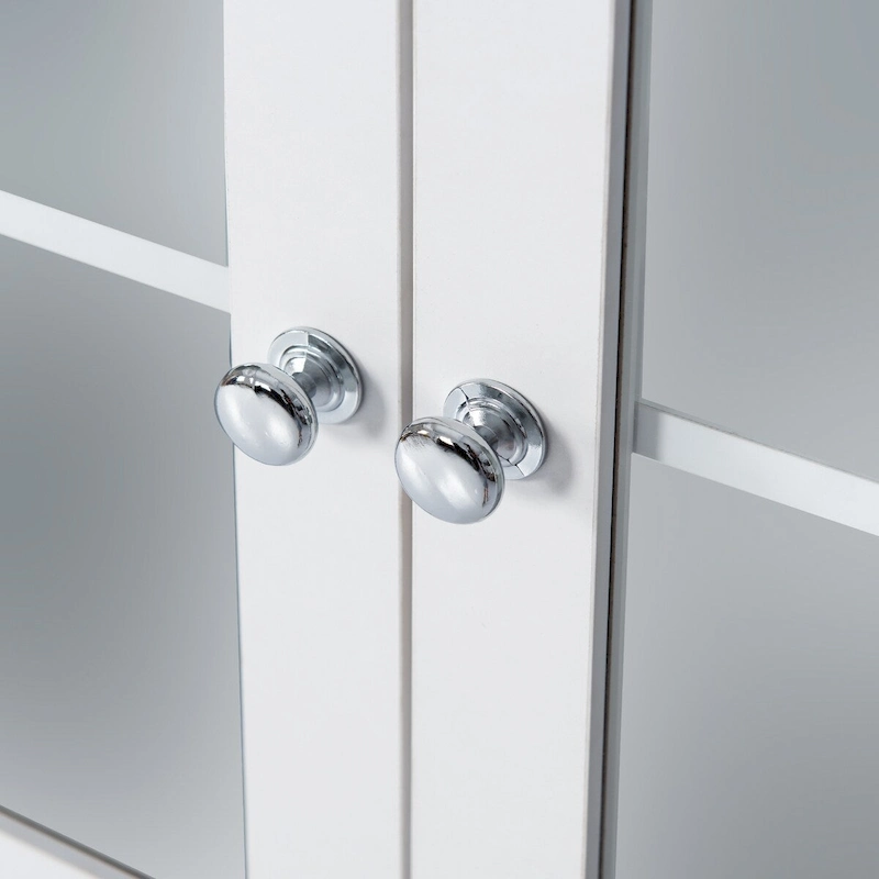 Tall Storage Cabinet with Shelves and Doors for Bathroom