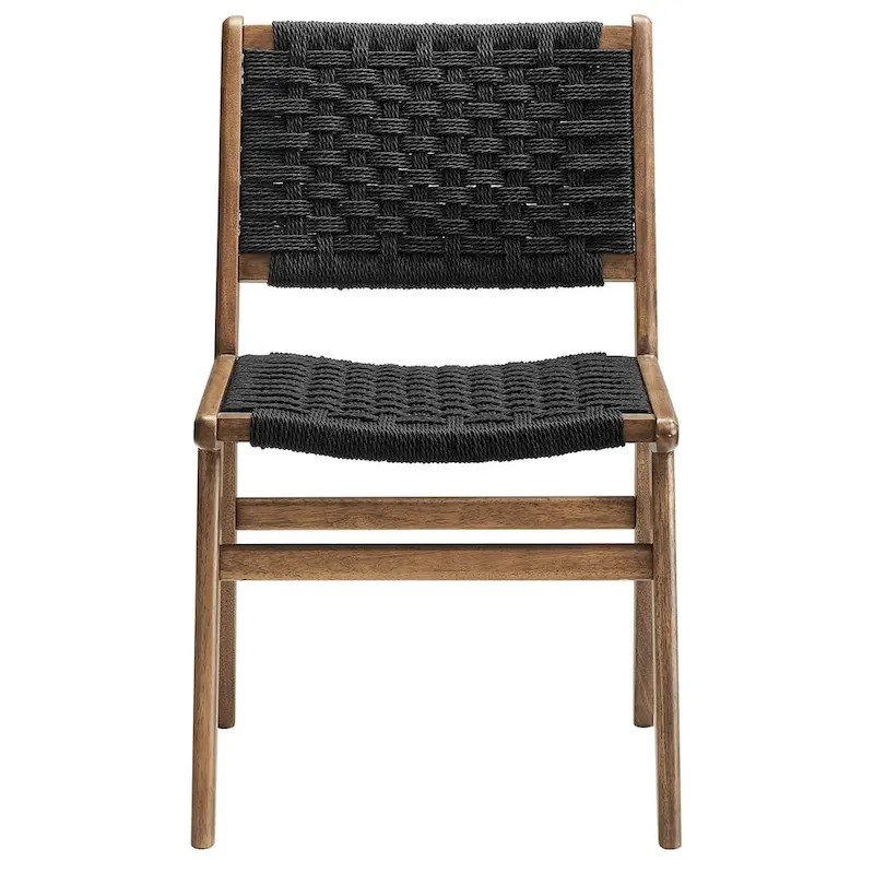 Saoirse Woven Rope Wood Dining Side Chair - Set of 2