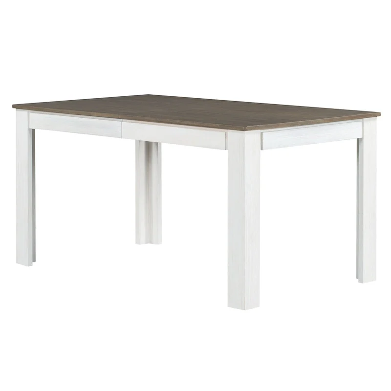 7-Piece Wooden Dining Table Set with 12 Leaf