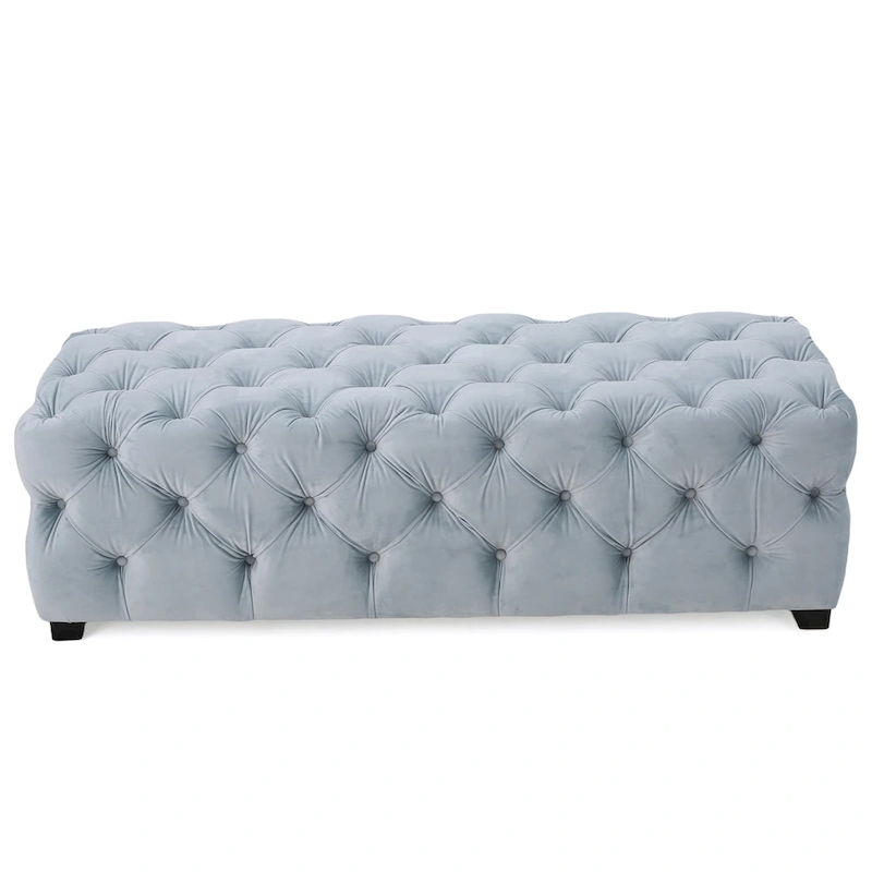 Piper Glam Tufted Velvet Ottoman Bench by Christopher Knight Home
