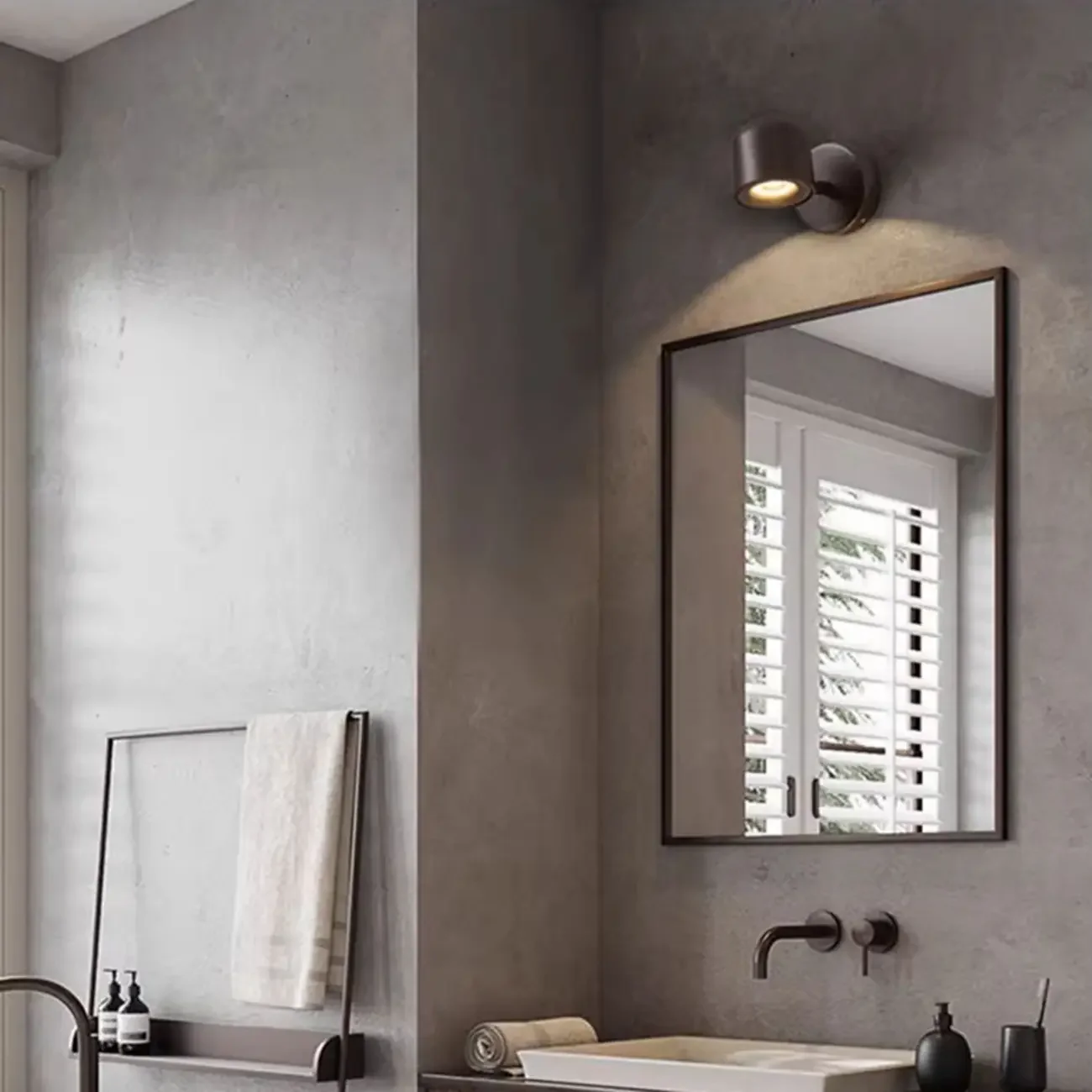 Simple 1-Light Nickel Adjustable Wall Sconce