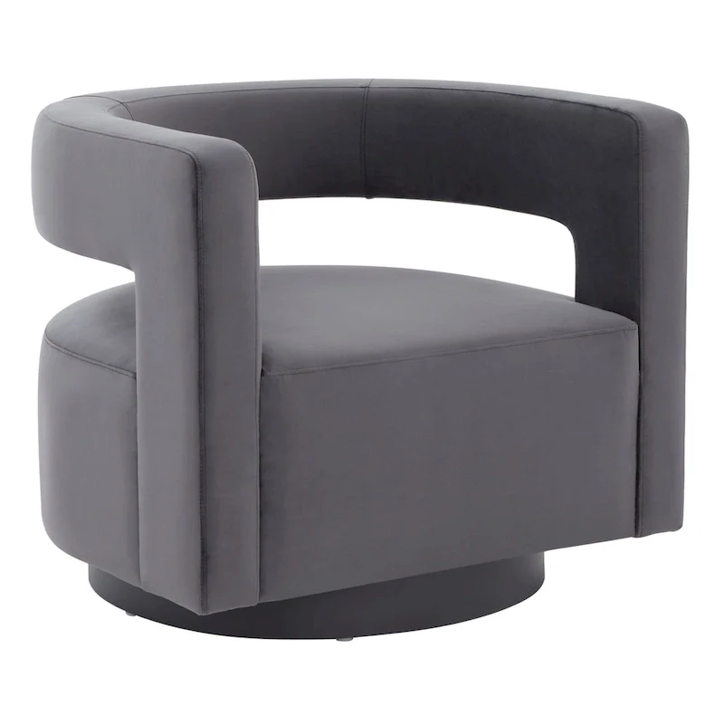 SAFAVIEH Couture Cela Swivel Chair (Fully Assembled) - 31.1 W x 28.4 L x 26.8 H - 31Wx28Dx27H