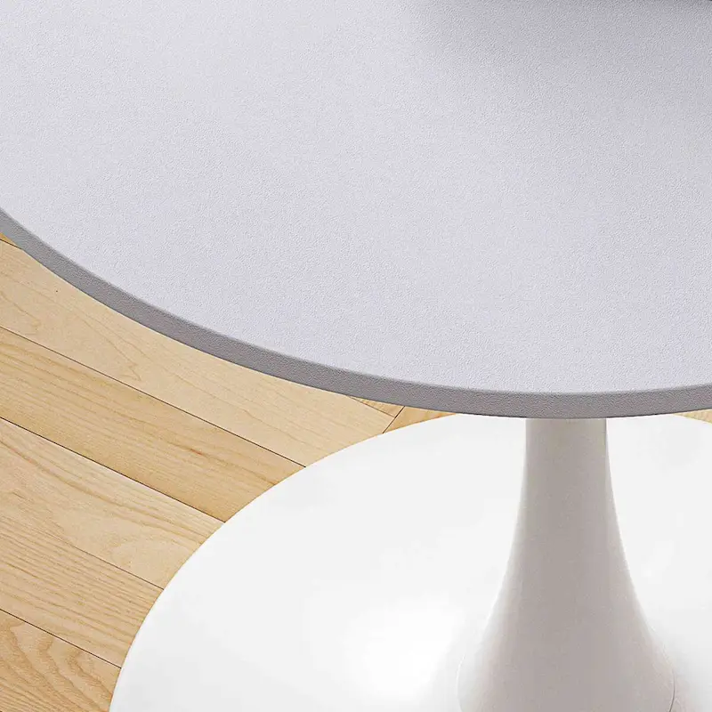 32Modern Round Metal Base Dining Table with MDF Table Top