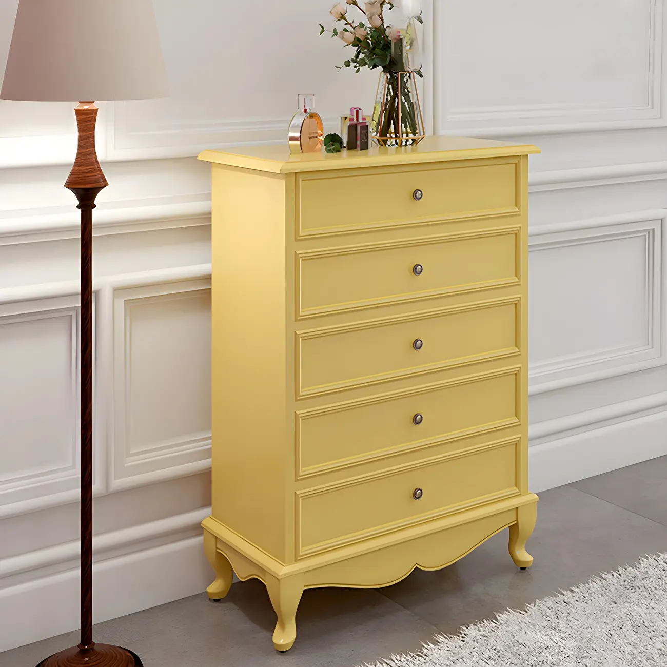 Traditional Yellow Wooden Dressers & Chests with Drawer