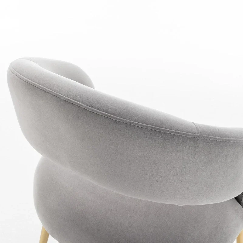 SEYNAR Mid Century Modern Velvet Upolstered Open-Back Dining Chair Set of 6