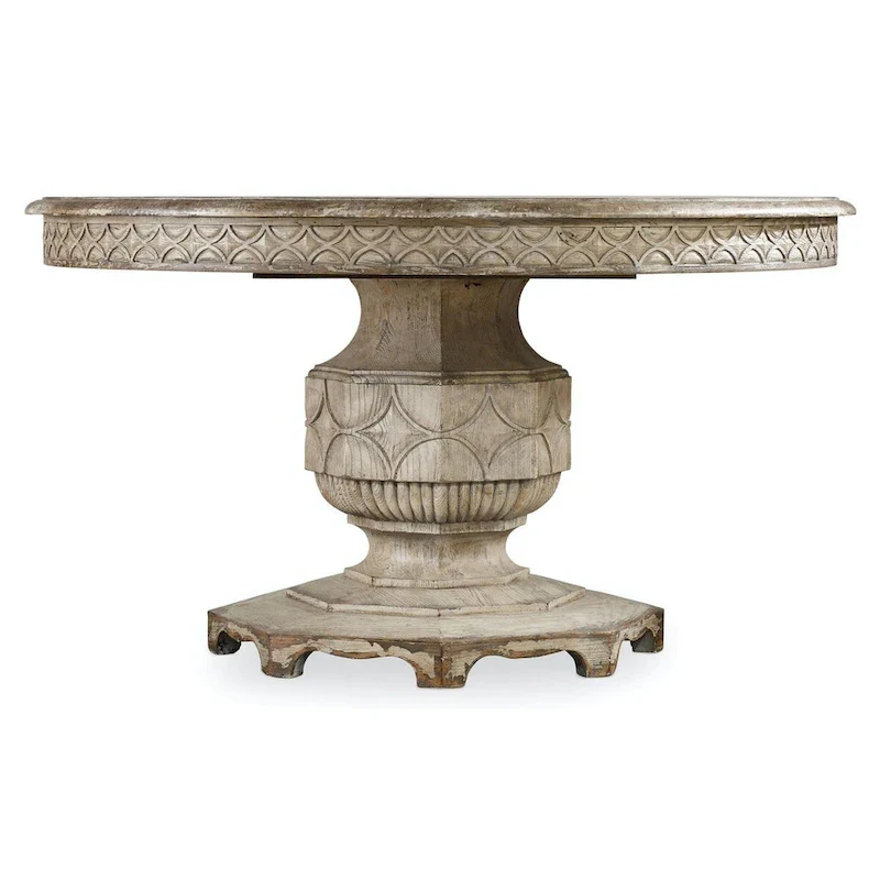 White Round Extendable Dining Table, Seats 4–6