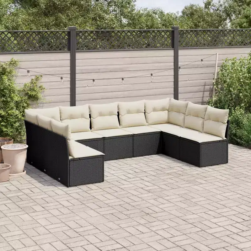 vidaXL Garden Sofa Set PE rattan Large Modular Garden Sofa Set