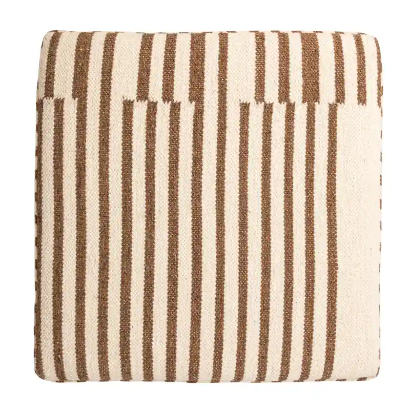 Wool Kilim Upholstered Coffee Table Ottoman