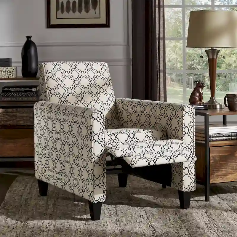 Tabitha Fabric Push Back Recliner by