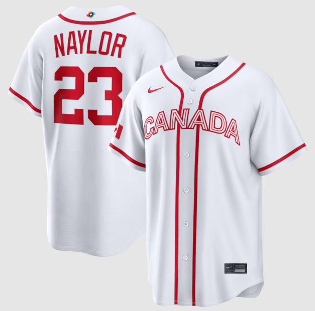Canada Baseball Bo Naylor White 2026 World Baseball Classic Home Stadium Jersey