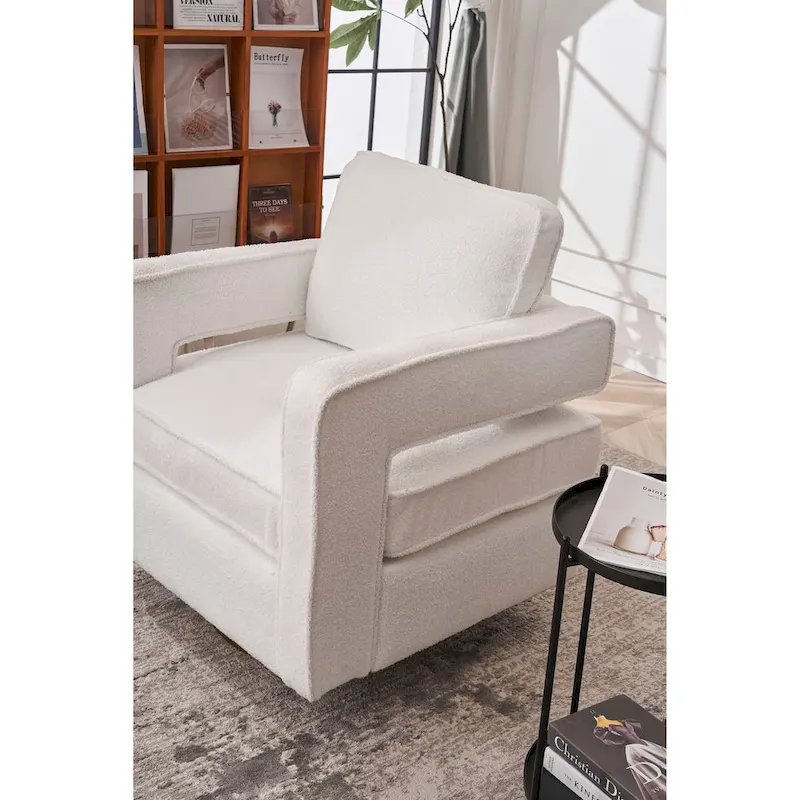 360 Degree Swivel Club Modern Accent Single Sofa Chair
