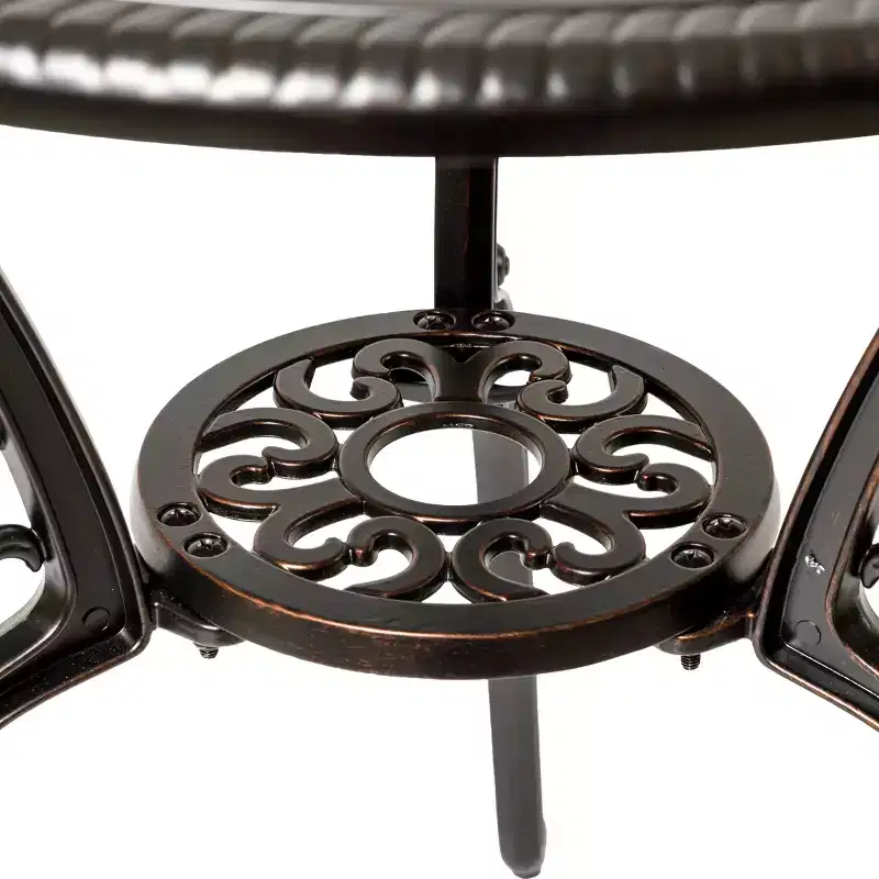Christopher Knight Home Kanyarat Transitional Aluminum Patio Bistro Table