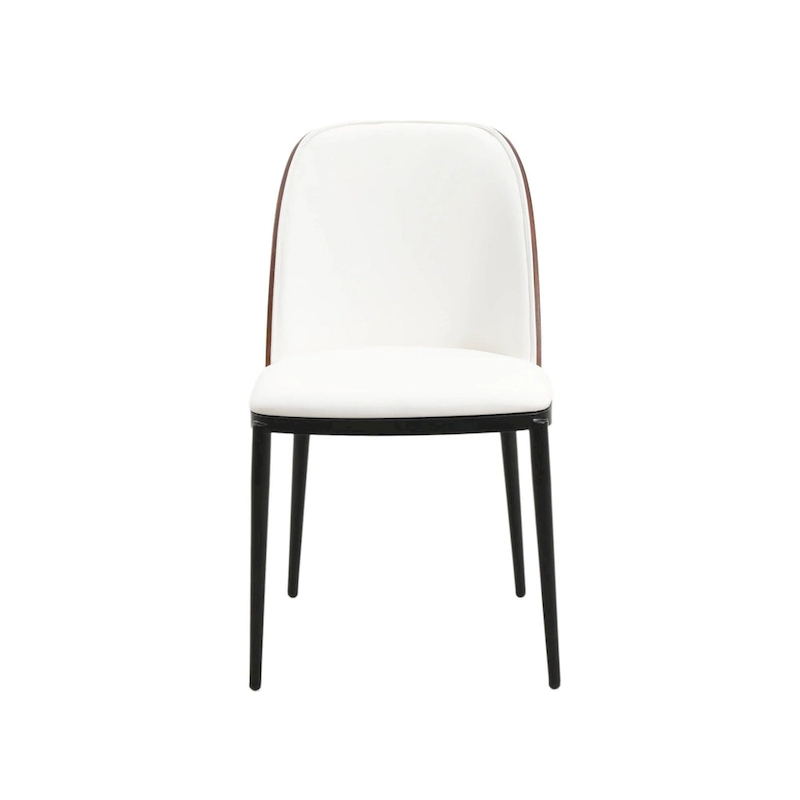 LeisureMod Tule Dining Side Chair with Upholstered Seat and Back