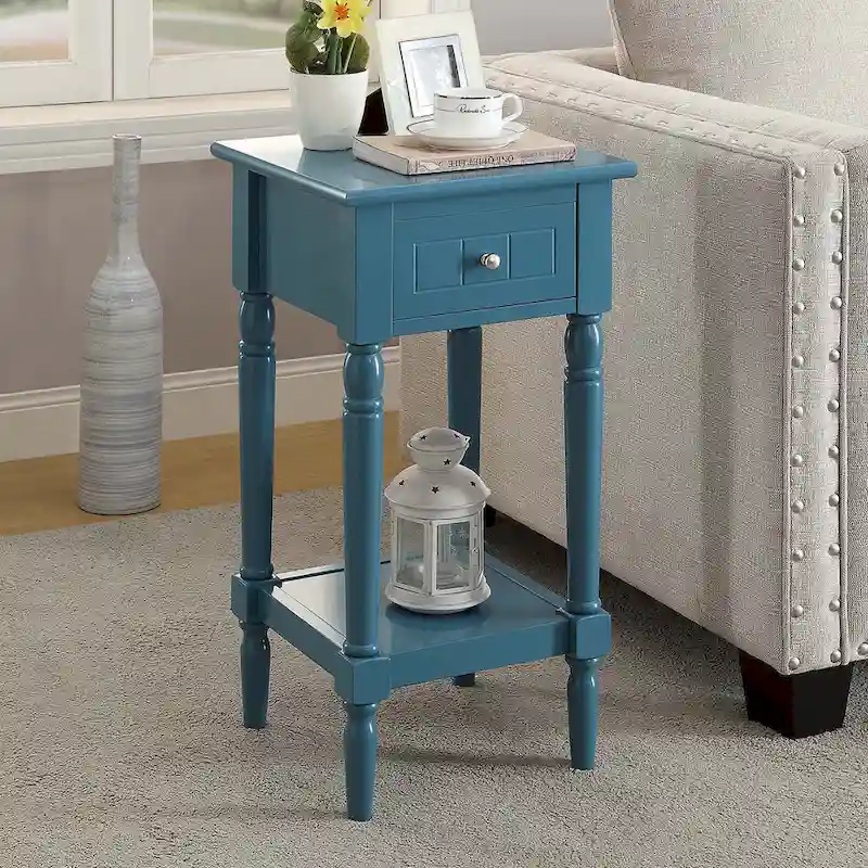Convenience Concepts French Country Khloe 1 Drawer Accent Table with Shelf