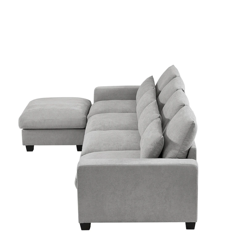 Merax Convertible Sofa Couch with Reversible Chaise