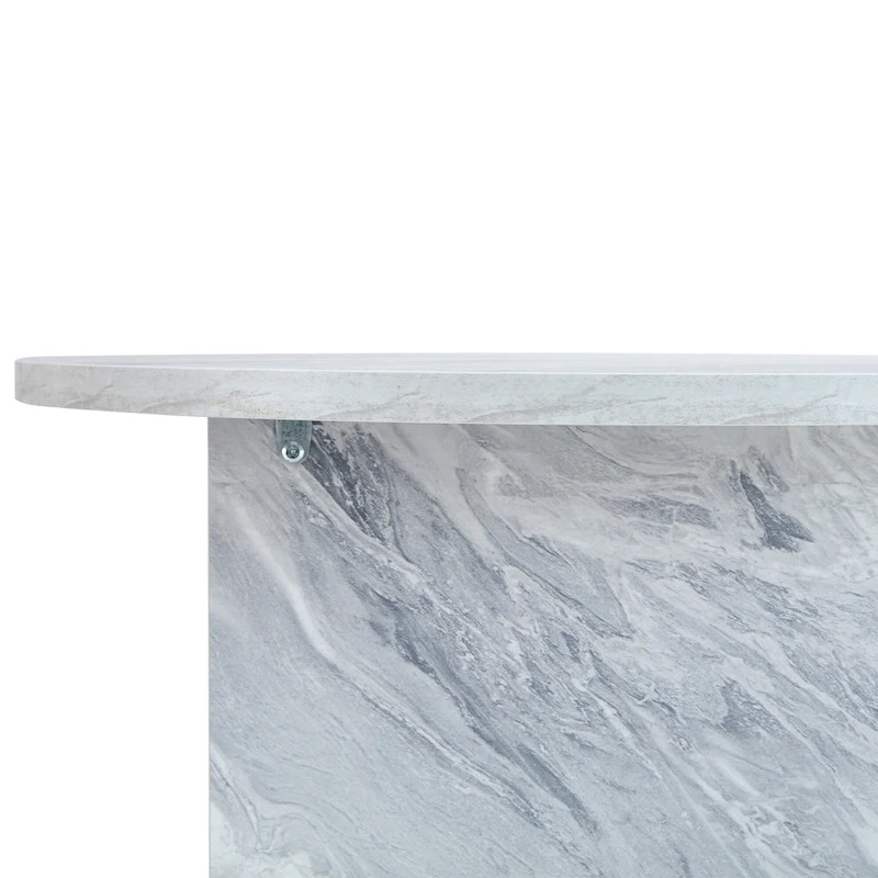 Modern Round MDF Coffee Table Durable Living Room Center Table