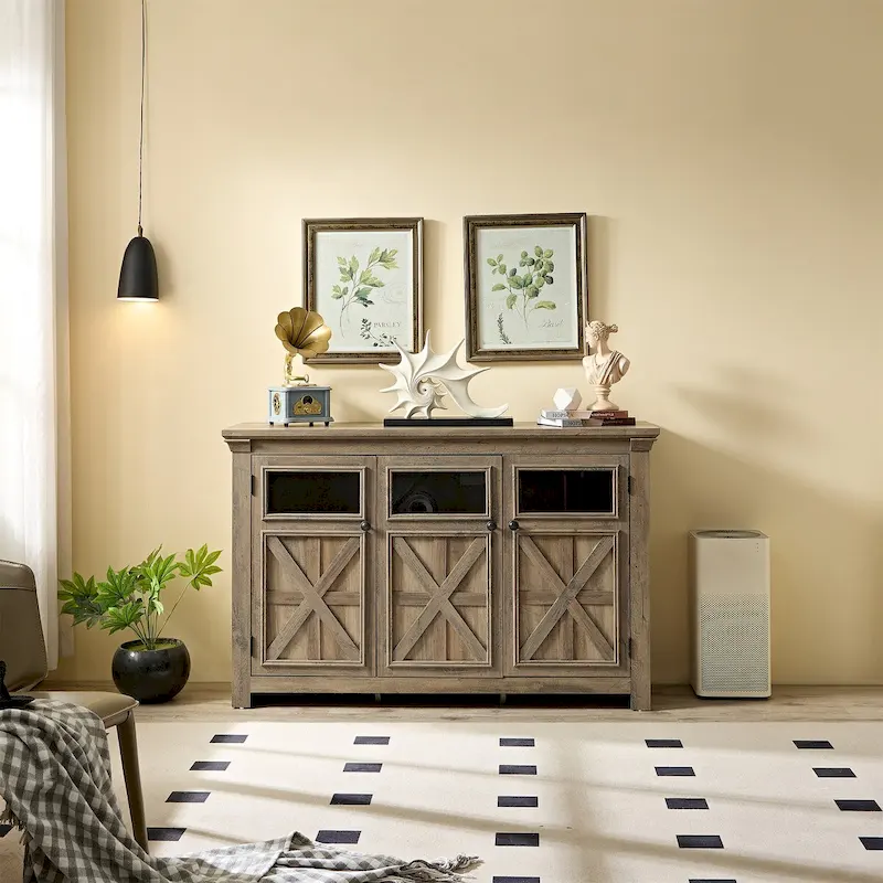 3 Doors Cabinet Large Buffet Sideboard Cabinet