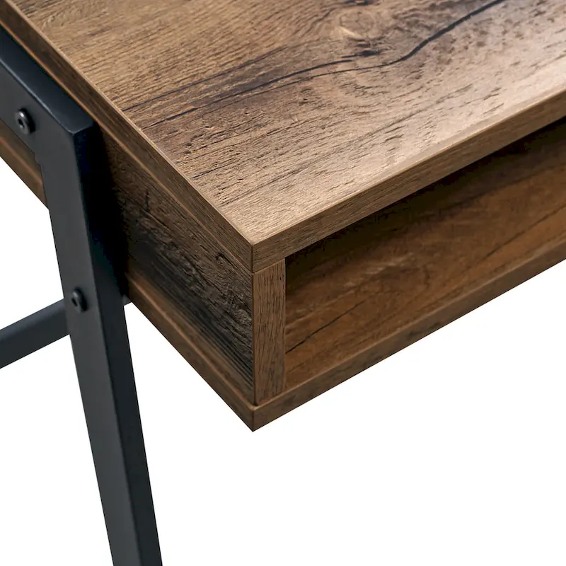 Industrial Writing Desk with Mesh Back - 42 Wide