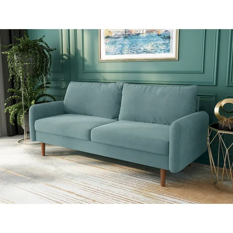 70Velvet Square Arm Sofa