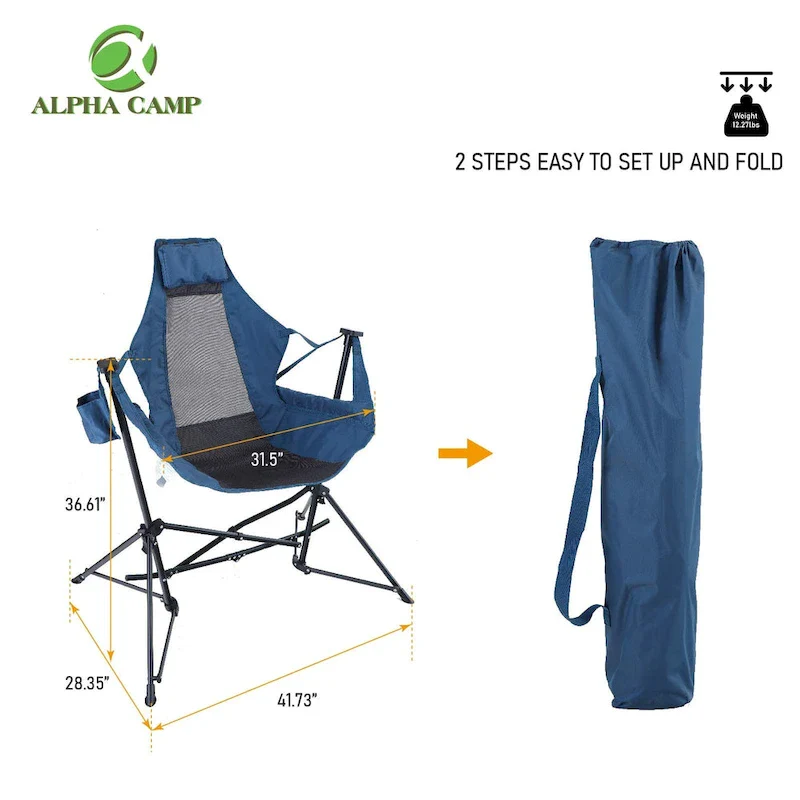 Hammock Camping Chair Folding Swing Chair with Stand