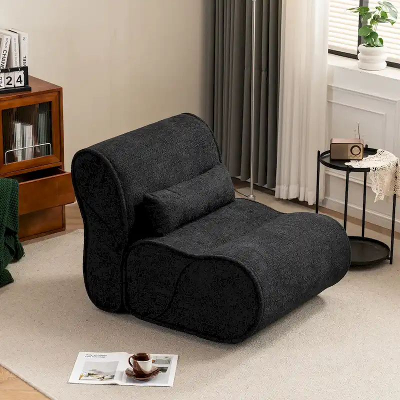 GDFStudio - Amelia Timeless Fabric Recliner with Ergonomic Design and Matching Pillows